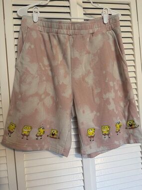 Nickelodeon Light Pink Tie-Dye Lounge Shorts